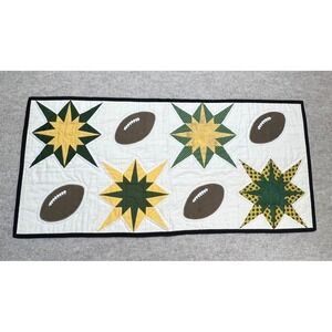 Handmade Wisconsin Table Runner Quilt Football Badgers Green Bay Packers Decor